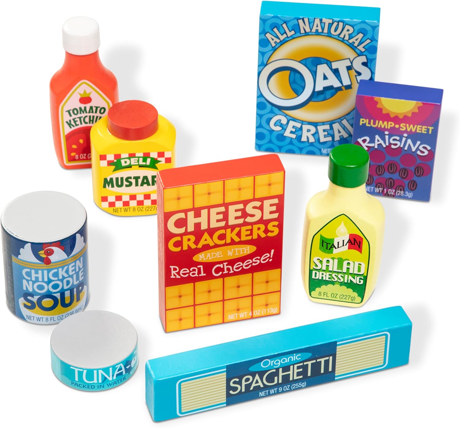 Melissa & Doug Wooden Pantry Products Play Food Set (9 pcs)