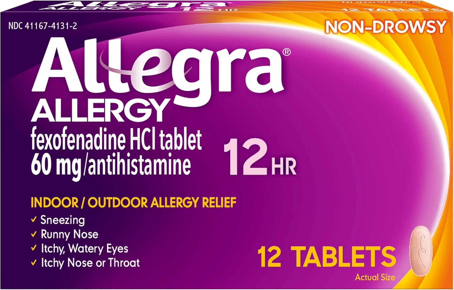 Allegra Allergy Tablets 12 Hour 12 ea (Pack of 2)