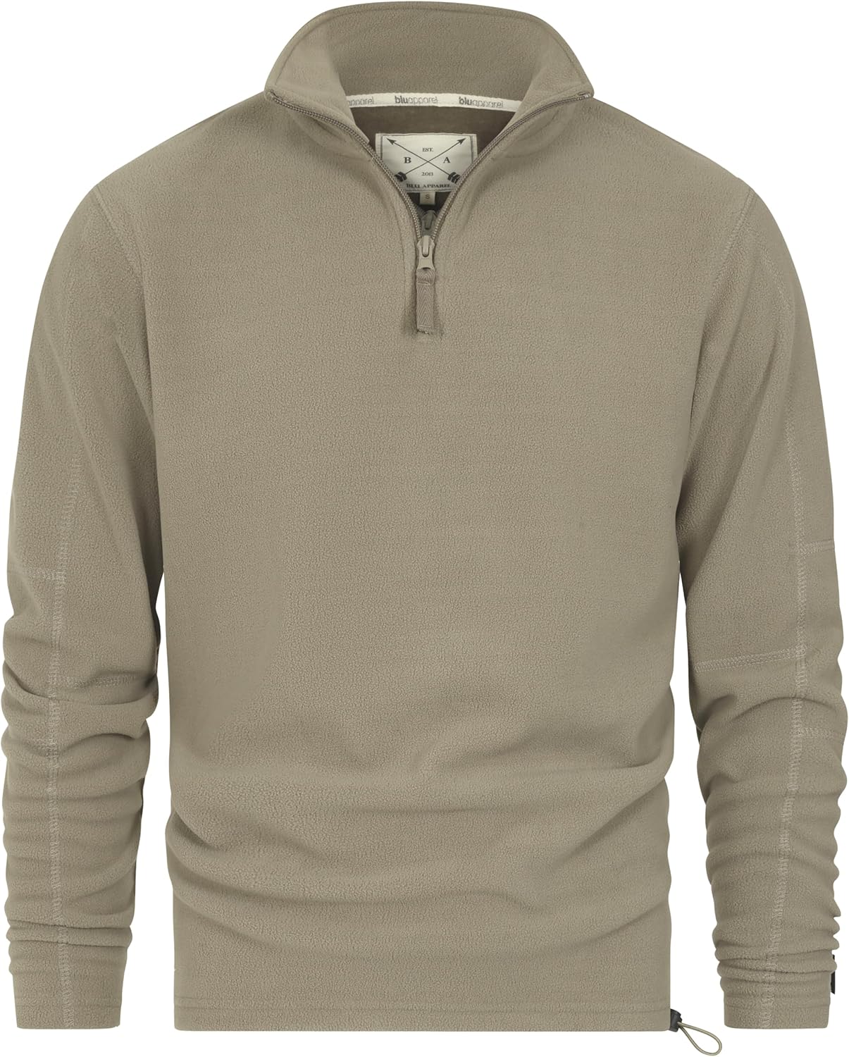 Blu Apparel Mens 1/4 Zip Fleece Sweater Heavy Weight Hiking Outdoor Camping Warm Jumper For Men Pullover Half-Zip