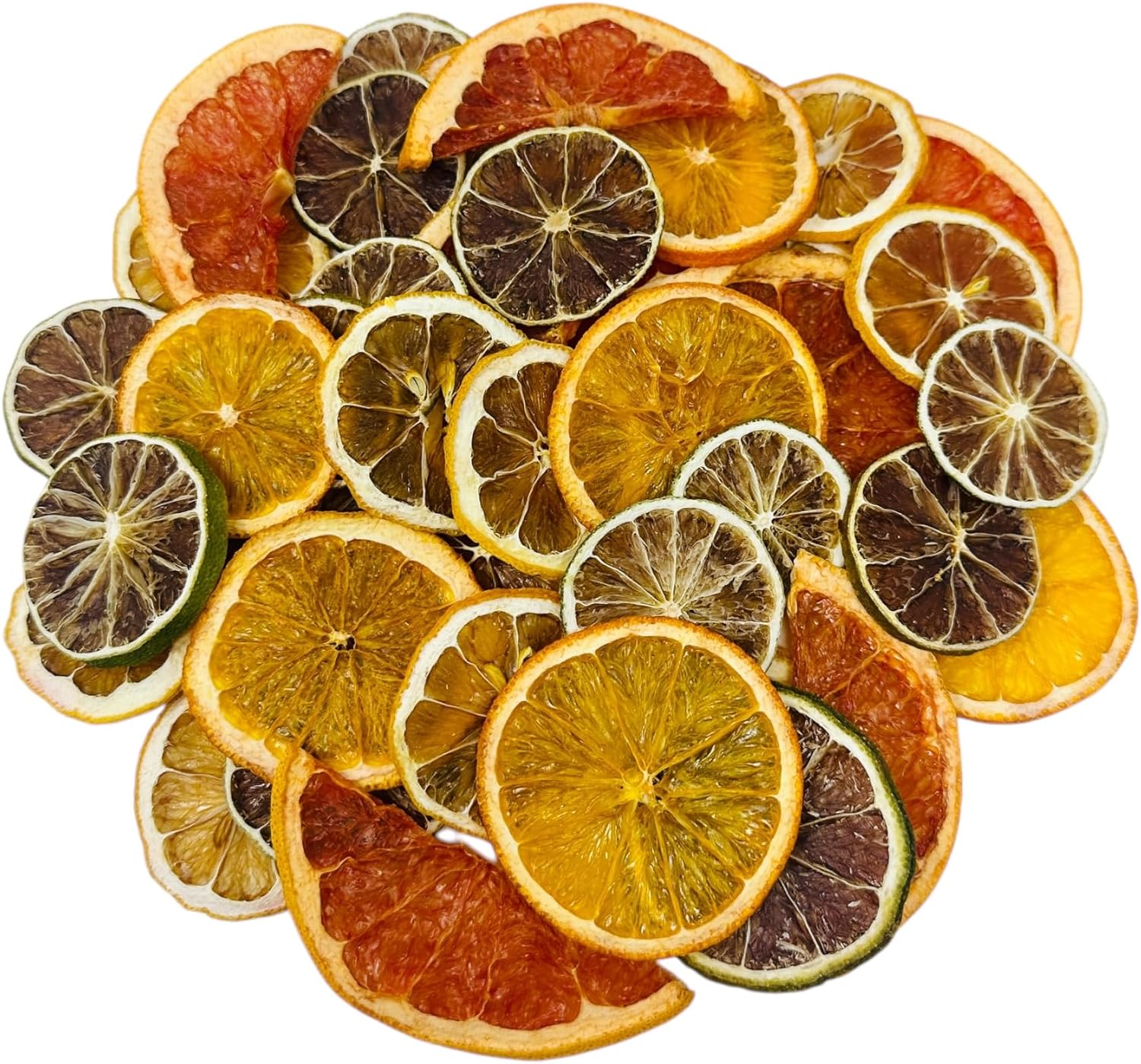 Utama Dehydrated Citrus - 50+ Piece Dried Lemon/Lime/Orange/Grapefruit - Cocktail/Food Garnishing - Citrus Potpourri - Mixed Dried Fruit Box