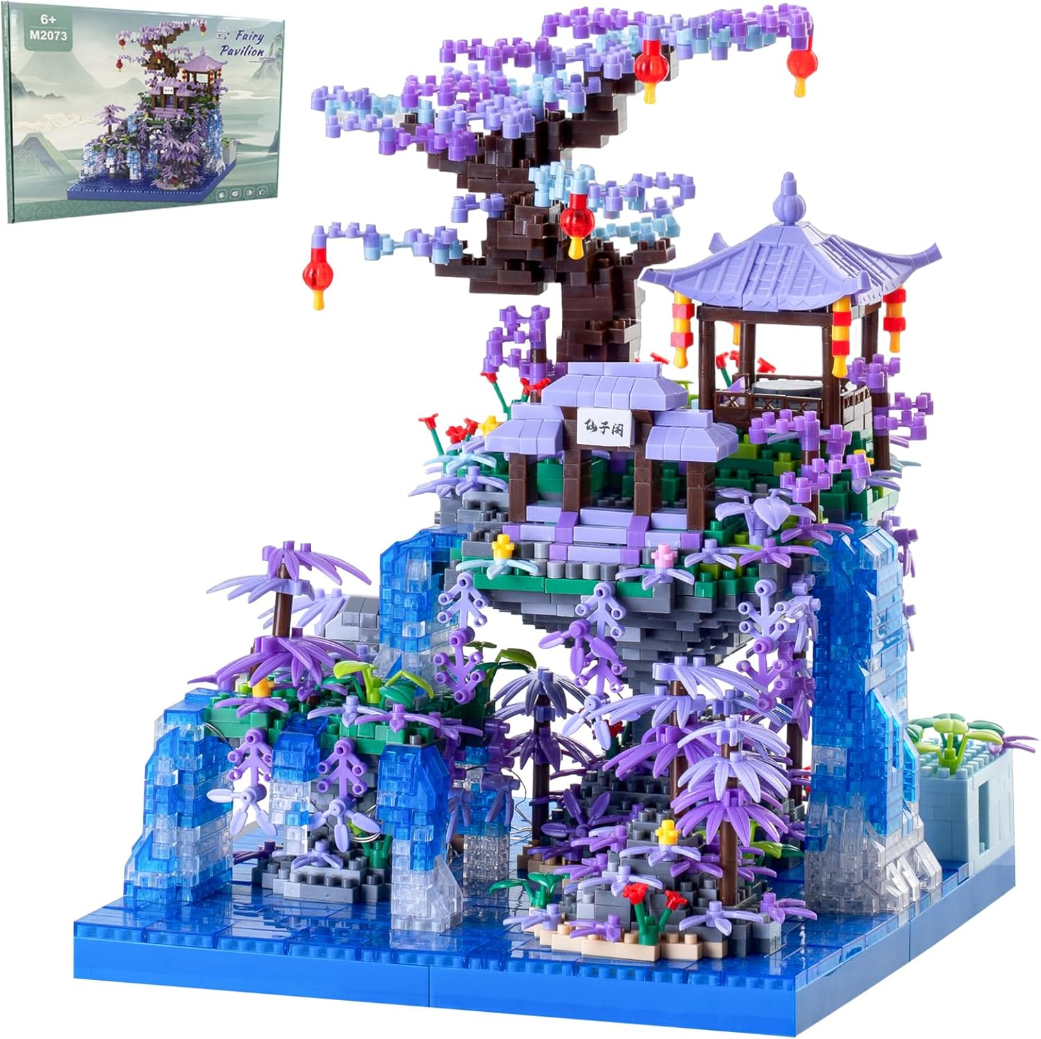 Boyorc Cherry Blossom Treehouse Micro Mini Building Block Sets, Chinese Bonsai Tree House Architecture Model Toy Gifts for Adults and Children（2500+ Pieces）
