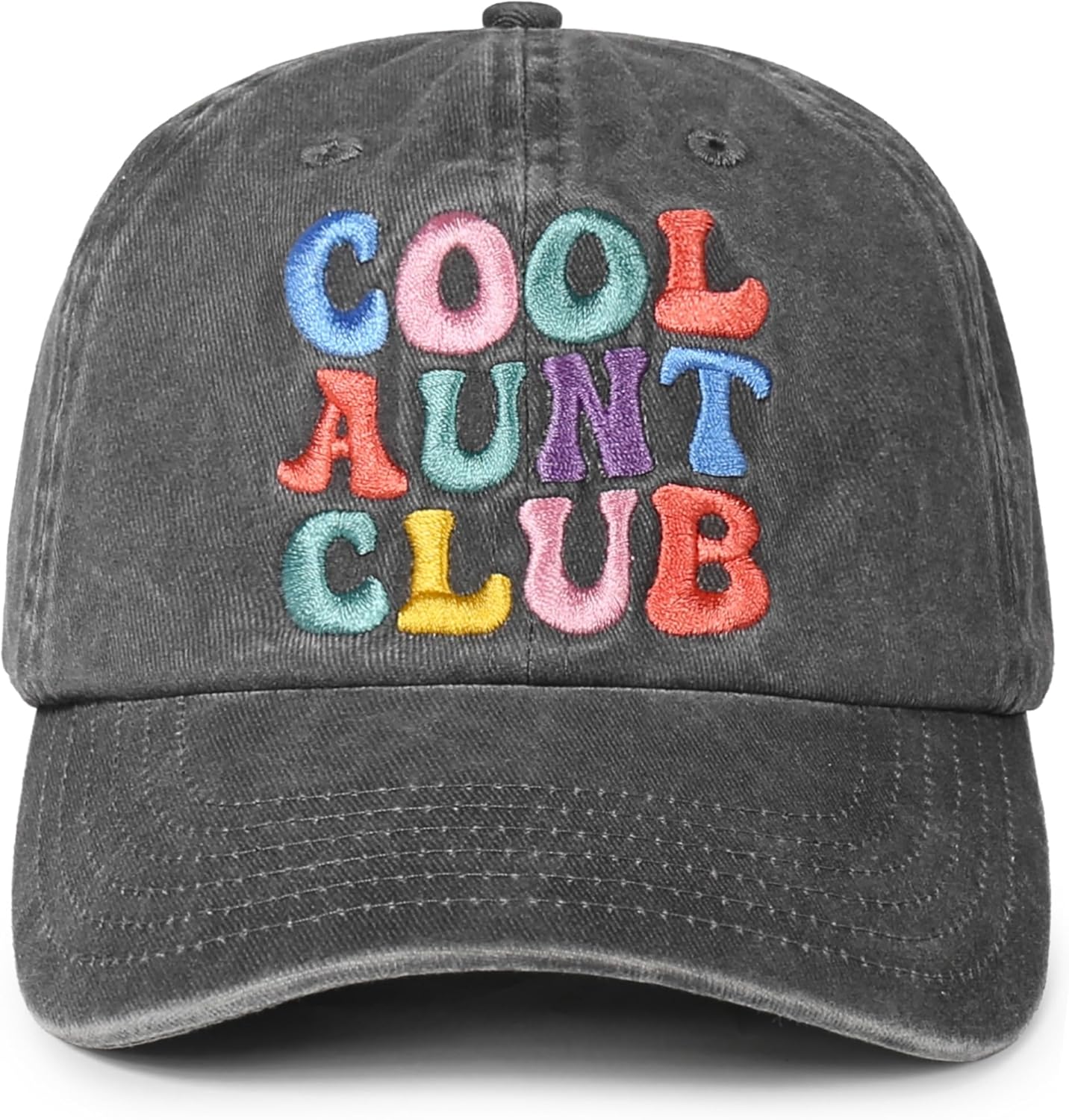 InnoBeta Aunt Gifts, Auntie Gift Ideas Hat, Auntie Hat, Adjustable Vintage Washed Cotton Embroidered Baseball Cap, Gray