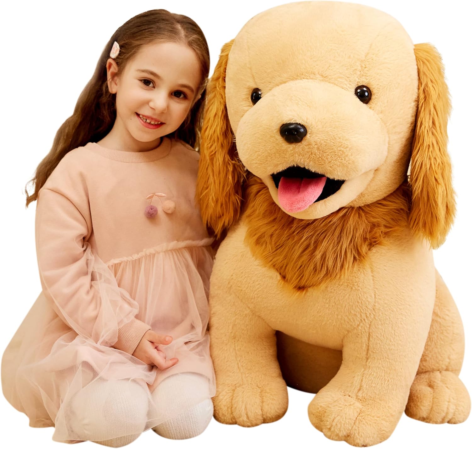 IKASA Giant Golden Retriever Dog Stuffed Animal Plush Toy,23" Large Big Jumbo Puppy Soft Toys,Huge Size Cute Fluffy Plushy Fat Plushie,Gifts for Kid