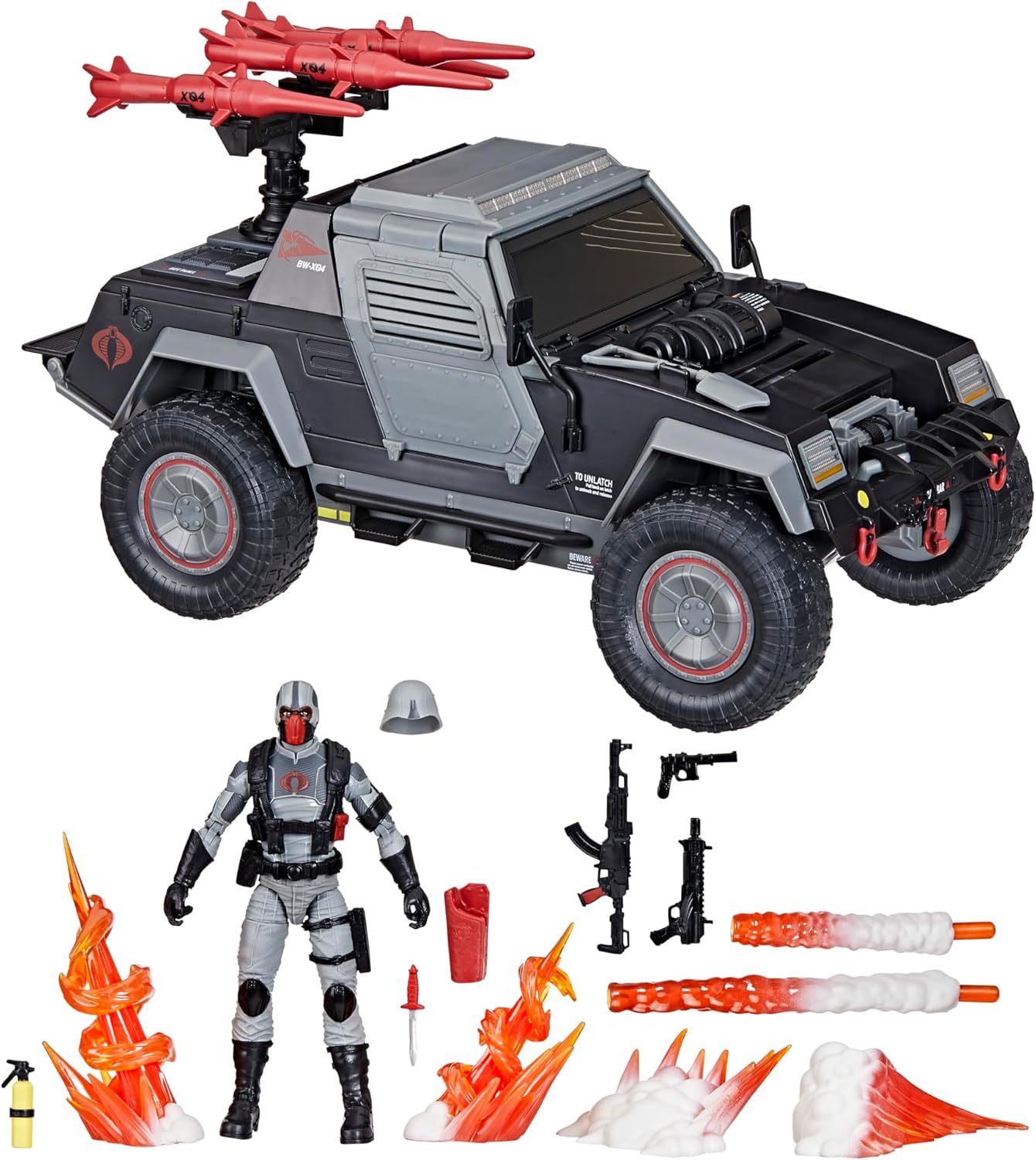 G.I. JOE Classified Series #120, Cobra Night Attack 4-WD Stinger & Driver, Collectible 6 Inch Action Figure & Vehicle with 8 Accessories