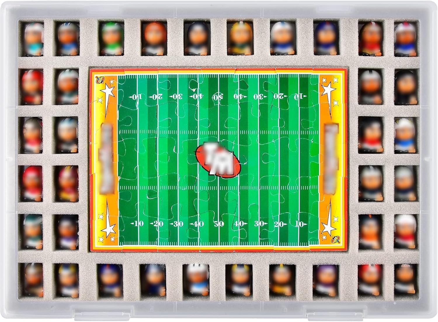 Toys Collector Box Compatible with Teenymates for Party Animal Football Baseball Basketball Hockey Series Mini Figures, Storage Organizer for Blind Bags Set Mystery Pack (Case Only) -White