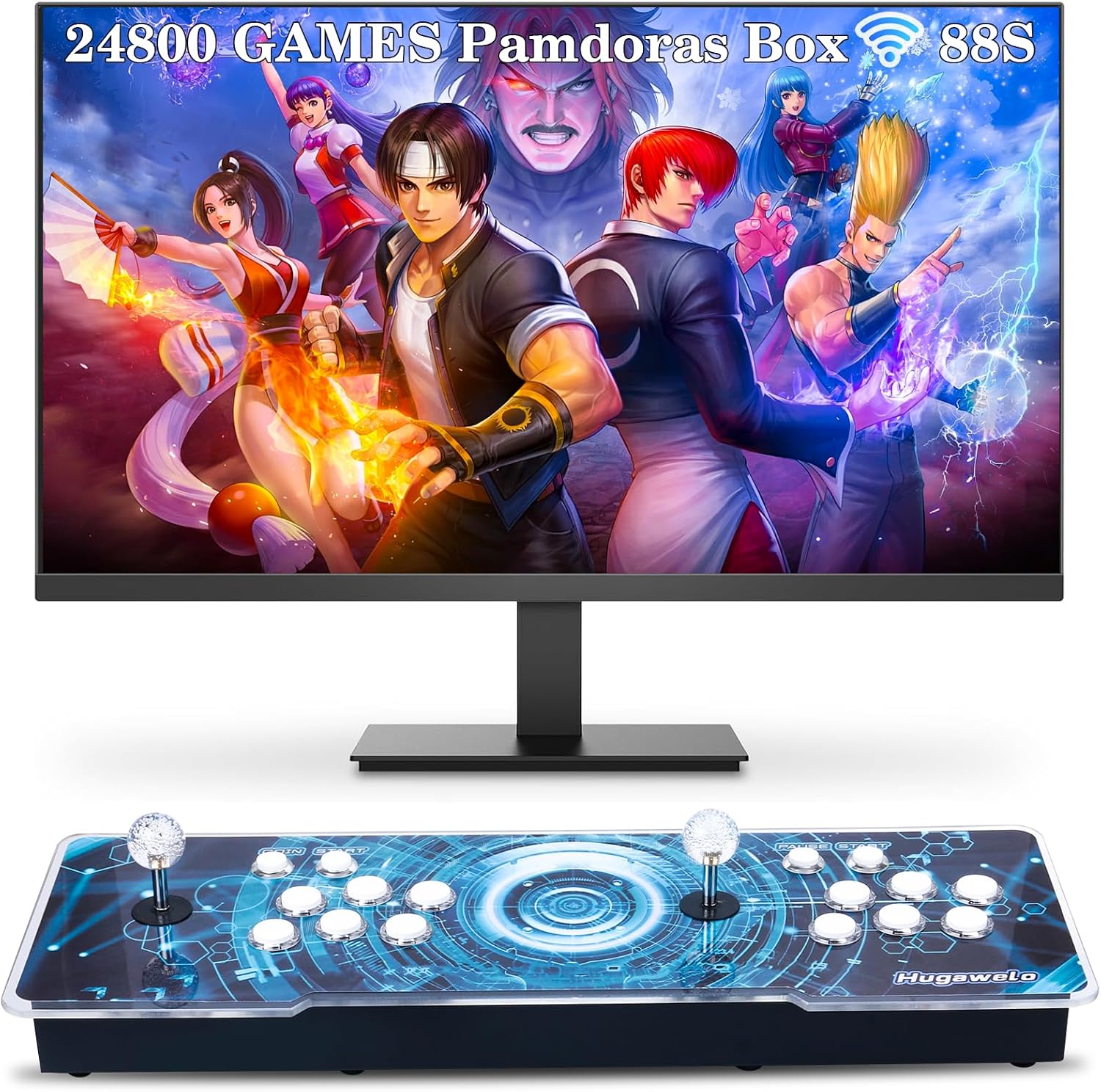【 36800 in one 】 Arcade Game Console WiFi Function Pandora's Box 88S Classic Retro Game Console, Suitable for PC, Projector and TV, 1280X720, Search/Hide/Save/Load/Pause Games, Favorites
