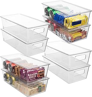 ClearSpace Pantry Organizers and Storage Bins With Lids – Snack Organizer for Pantry Shelf, Snack Storage & Snack Bin - Snack Containers for Pantry, Cabinet, Kitchen Organization and Storage