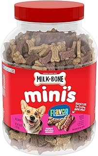 Milk-Bone Mini's Flavor Snacks Dog Treats, 36 Ounce Crunchy Texture Helps Reduce Tartar