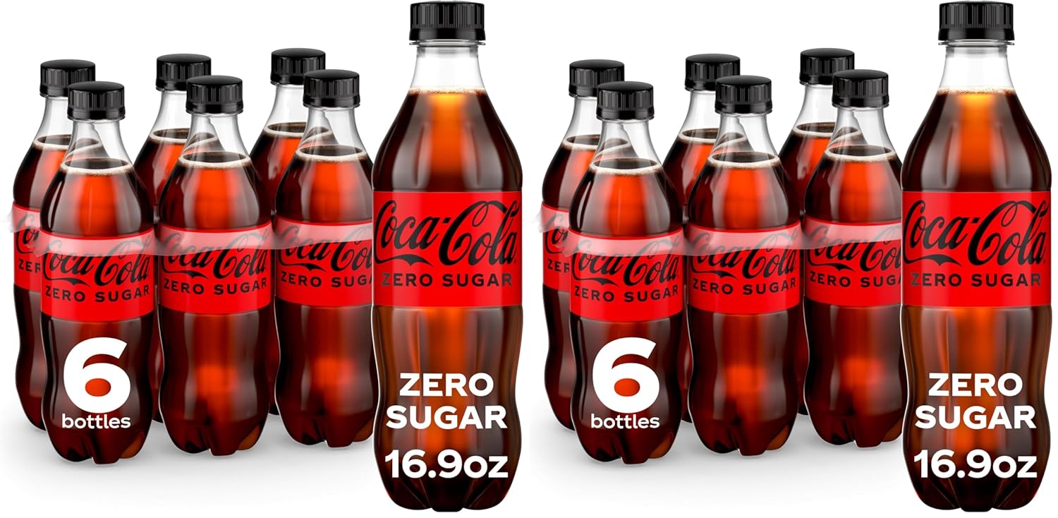 Coke Zero Sugar Diet Soda Soft Drink, 16.9 fl oz, 12 Pack