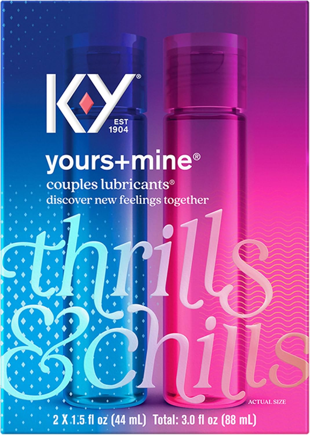 K-Y & Mine Couples Lubricant, Personal Lubricant & Intimate Gel, Sex Lube, Clear, 3 Fl Oz