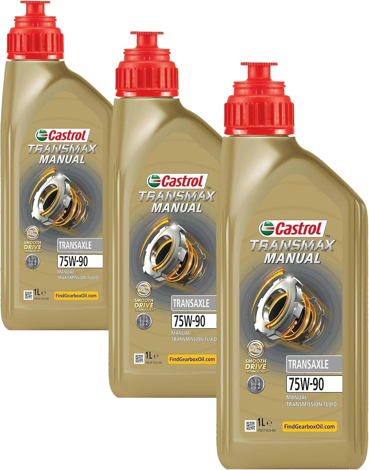 Castrol Transmax Manual Transaxle Fluid 75W-90 1L (Pack of 3)