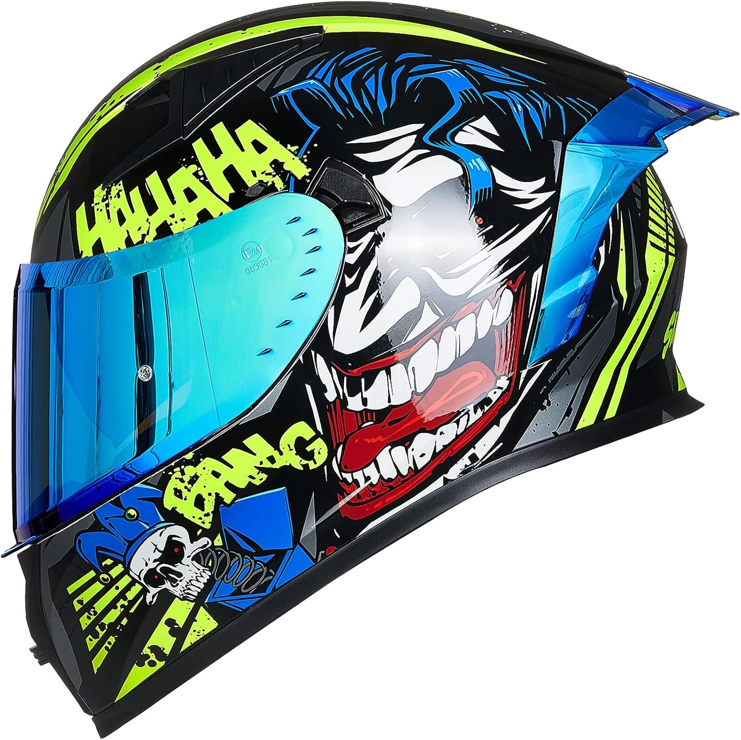ILM Motorcycle Helmet Full Face with Pinlock Compatible Clear&Tinted Visors and Fins Street Bike Motocross Casco DOT Model Z501