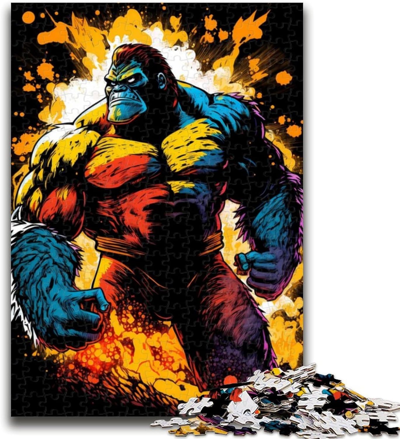 Jigsaw Puzzles for Teenagers 1000 Pieces Gorilla Family Entertainment Toys Educational Game for Birthday, Chrismas for Ages 14+ 26x38cm