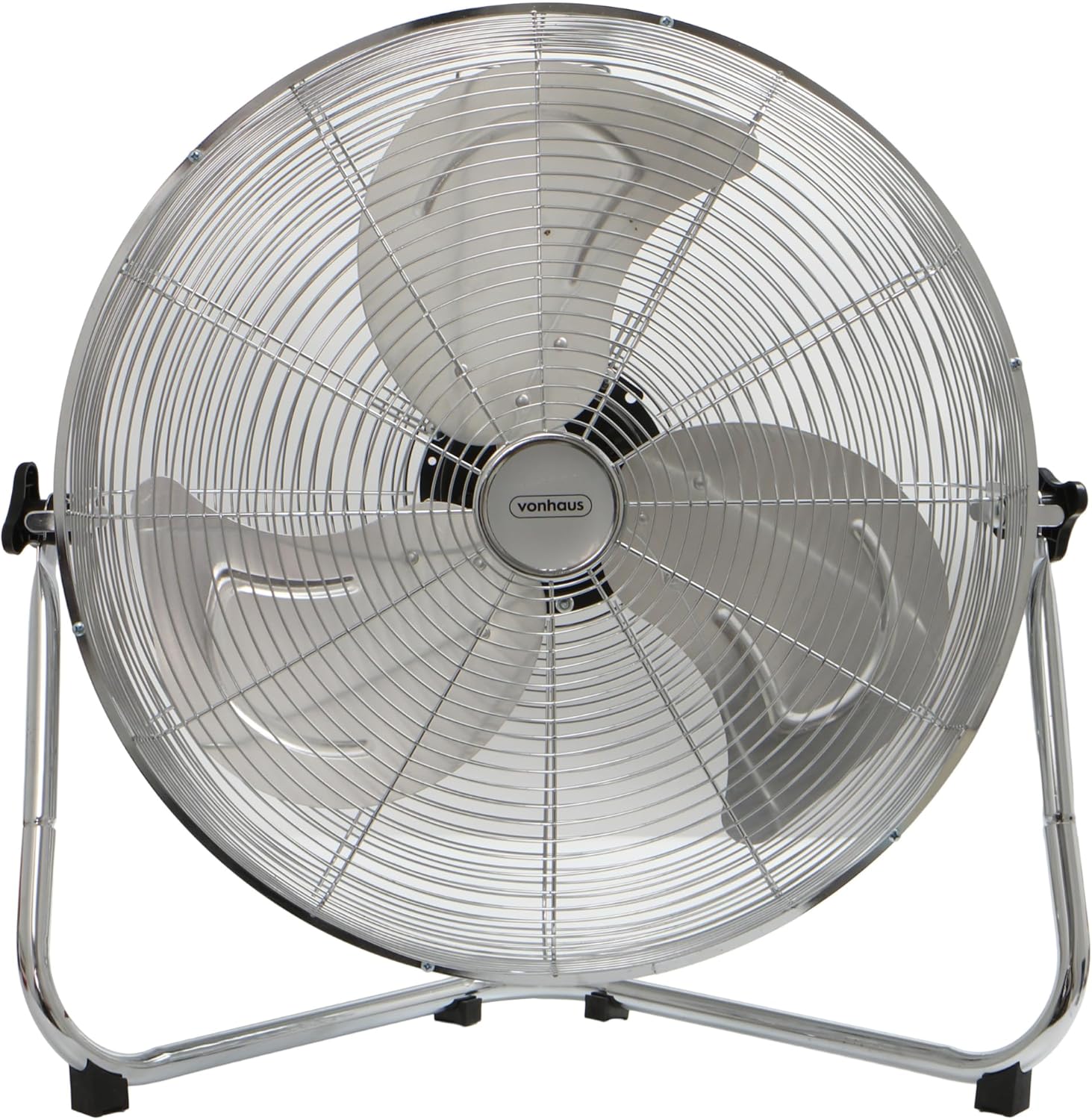 VonHaus Floor Fan 20" – 3 Speeds, Stand Included, 180° Tilt, Portable, Quiet Operation, 3 Blades, 1.5m Cable – Cooling Fan for Home, Office, Living Room, Bedroom, Garage, Workshop, Gym