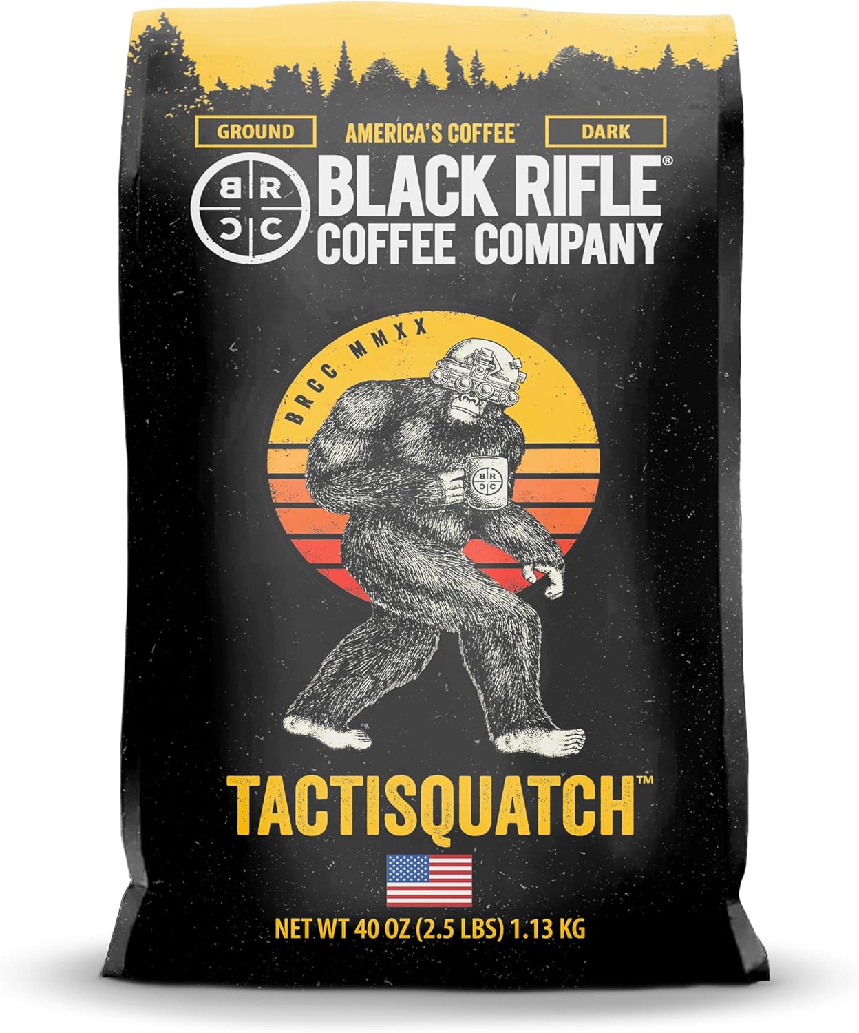 Black Rifle Coffee Company Dark Roasted Coffee Ground Tactisquatch, 40 Oz Bag