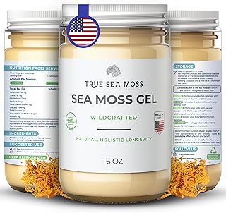 TrueSeaMoss Wildcrafted Irish Sea Moss Gel - Made with Dried Seaweed & Fresh Sea Vegetables, Seamoss - Made in USA (Original, Pack of 1)