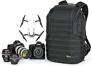Lowepro ProTactic 450 AW II Black Pro Modular Backpack with Recycled Material, Camera Bag for Professional Use, for Laptop Up to 15", Backpack for Professional Cameras and Drones, LP37177-GRL, Black
