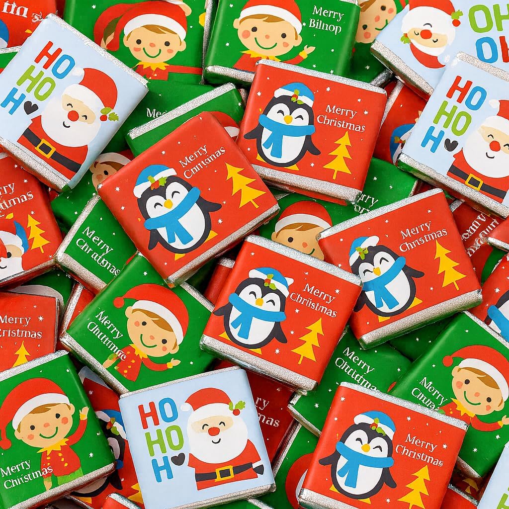 Happy Christmas Milk chocolate Neapolitans 50 nos Ideal for Xmas Bag filling,Kids Gift | Festive Neapolitans