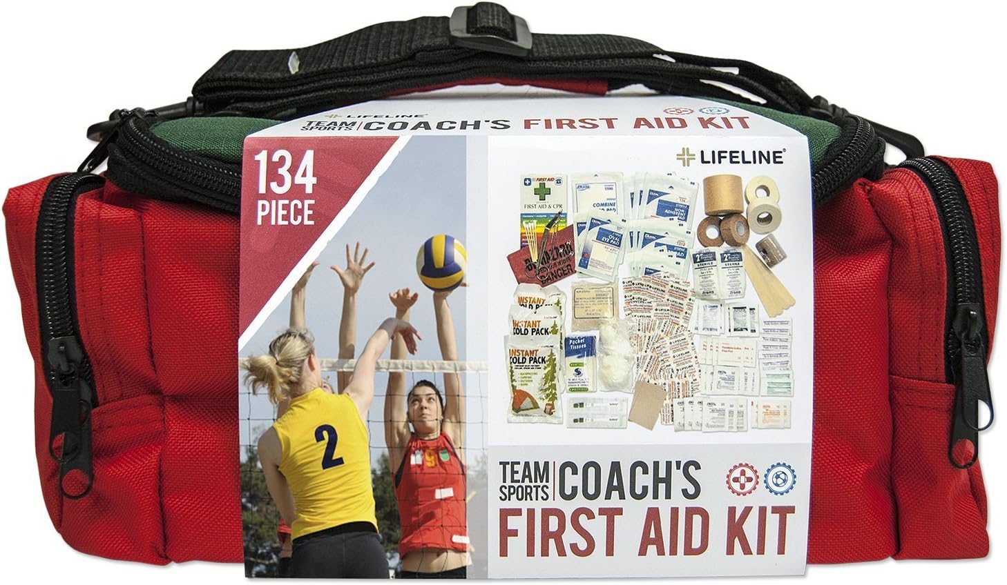Team Sport First Aid and Safety Kit, Stocked with Essential First aid Components for Emergencies Resulting from Outdoor and Team Sports Activities