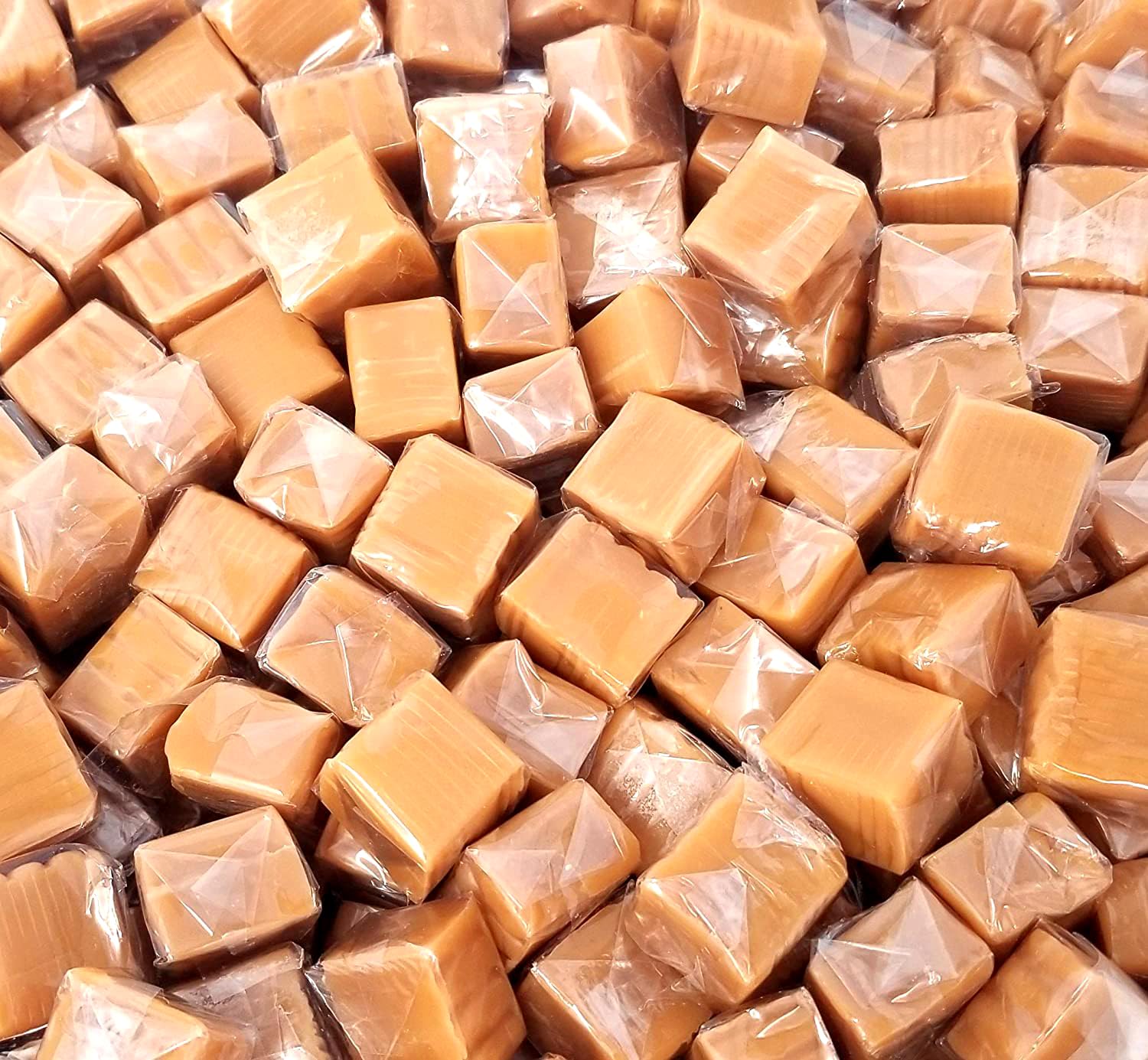 Caramel Cubes Candy - 2 Pound Bulk Pack (About 150 Count) - Individually Wrapped Soft Caramels for Parties, Candy Bowls, Baking, and Gift Bags - Creamy Vanilla Cubes
