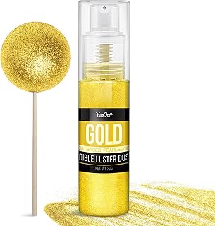 Edible Glitter Spray - 20g Luster Dust Edible Food Grade Glitter for Cake Decorating, Cocktails, Drinks - Shimmer Dust Powder Metallic Food Coloring Powder for Cookie, Candy, Icing (Gold)