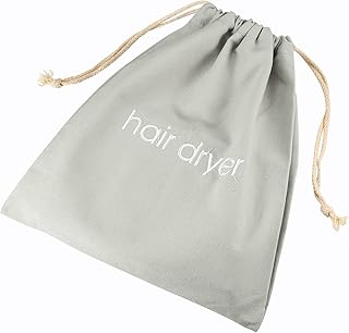 Hair Dryer Bags Drawstring Bag Container Hairdryer Bag for travel bathroom (Light Grey)