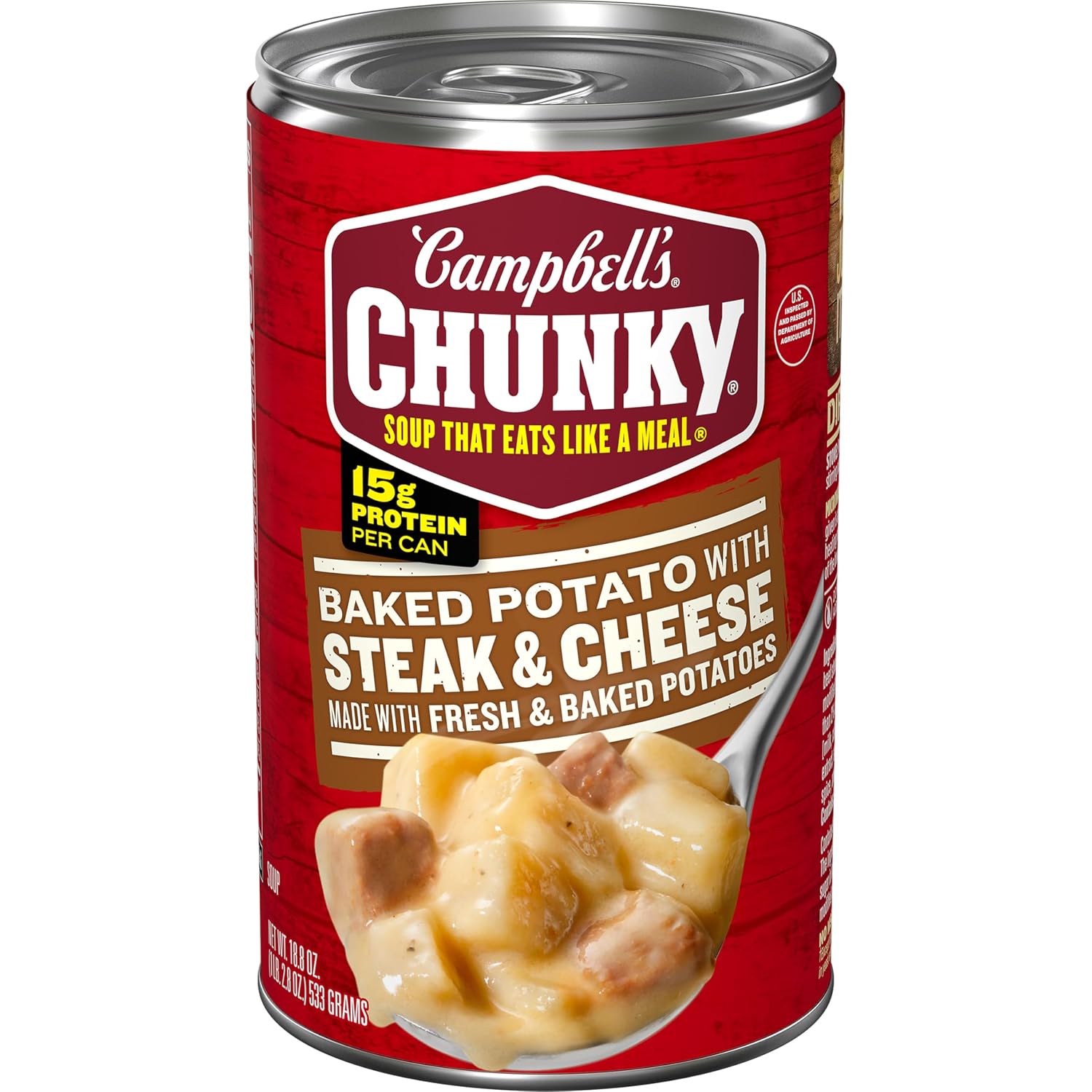 Campbell's Chunky Baked Potato with Steak & Cheese Soup, 18.8 Oz