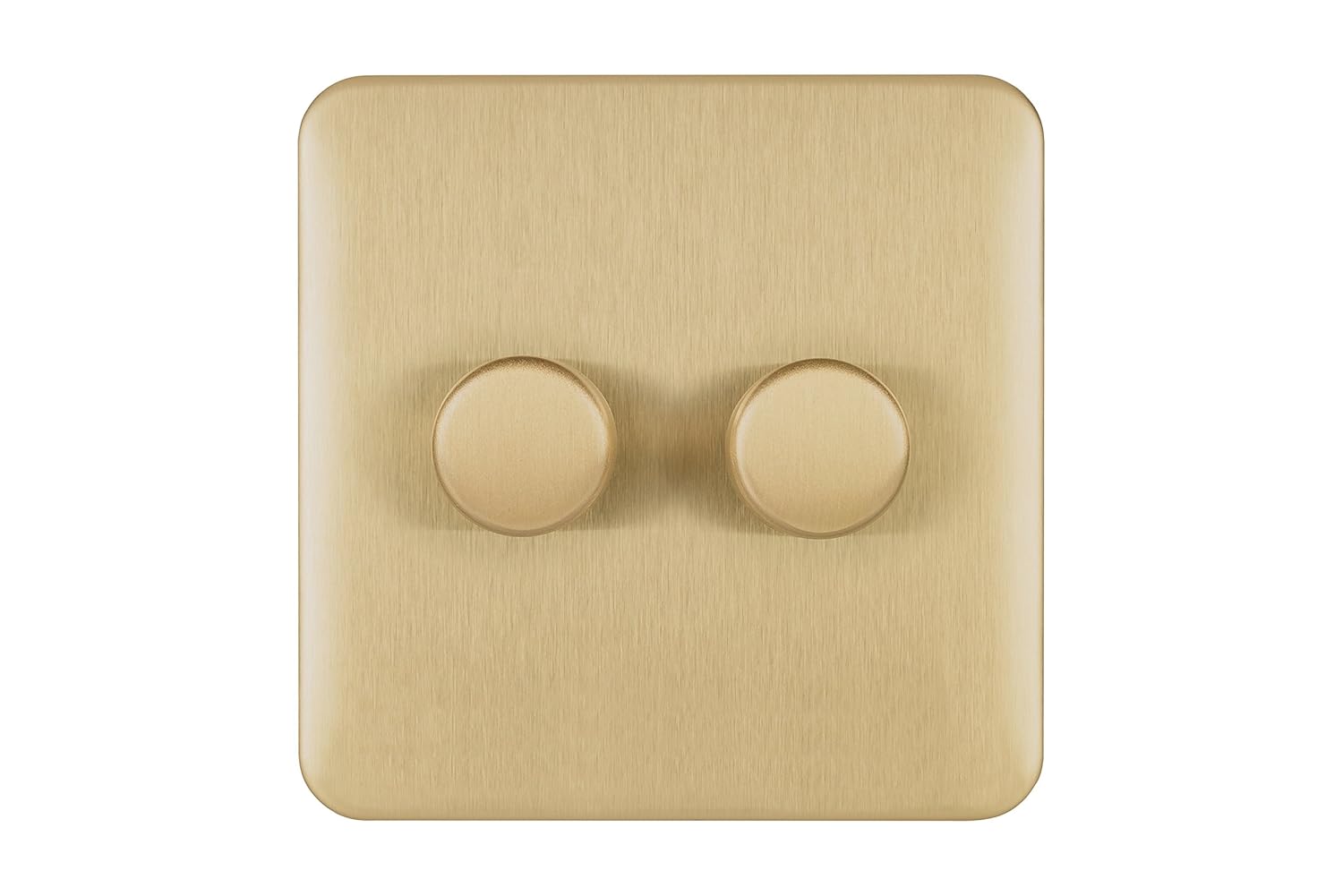 Schneider Electric GGBL6022CSBS Schneider Electric Lisse Screwless Deco Uni Dimmer 2G 2way 250W/VA SB, 250 W, 240 V, Satin Brass