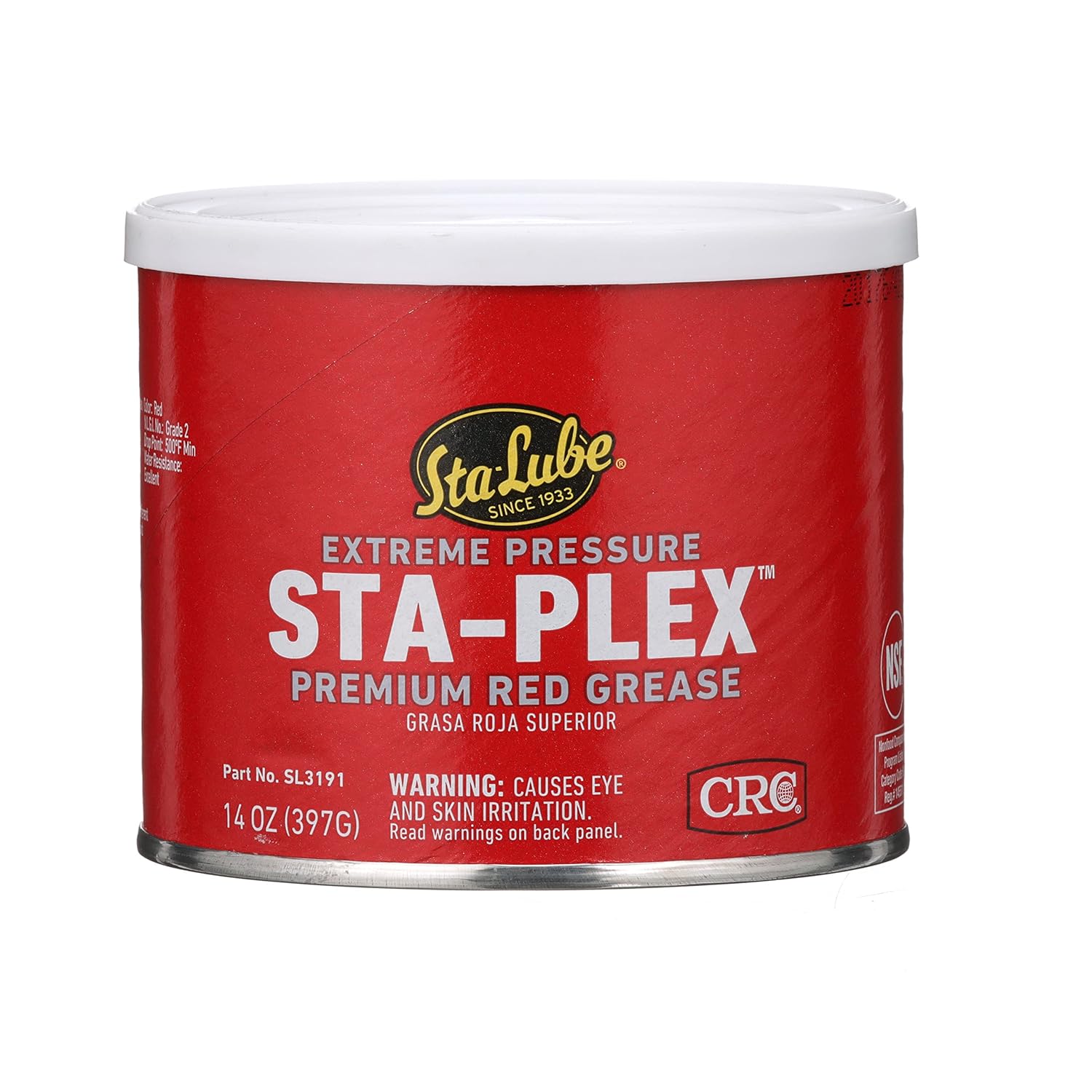 Sta-Lube Sta-Plex Extreme Pressure - 14-Ounce Can Premium Red Grease