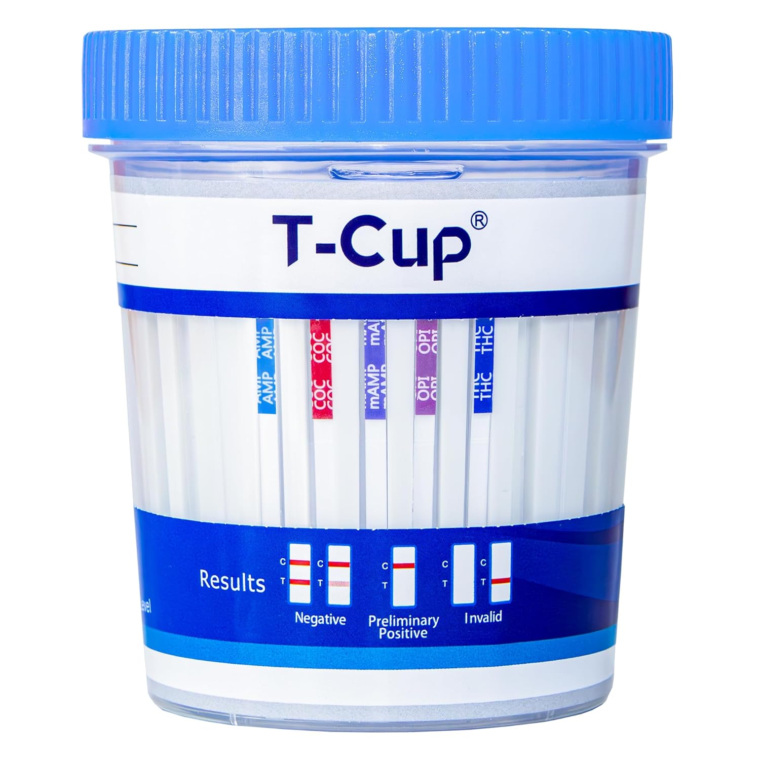 Prime Screen-5 Panel Multi Drug Urine Test Compact Cup (AMP,COC,mAMP/MET,OPI,THC) T-Cup -[10 Pack]-TDOA-254