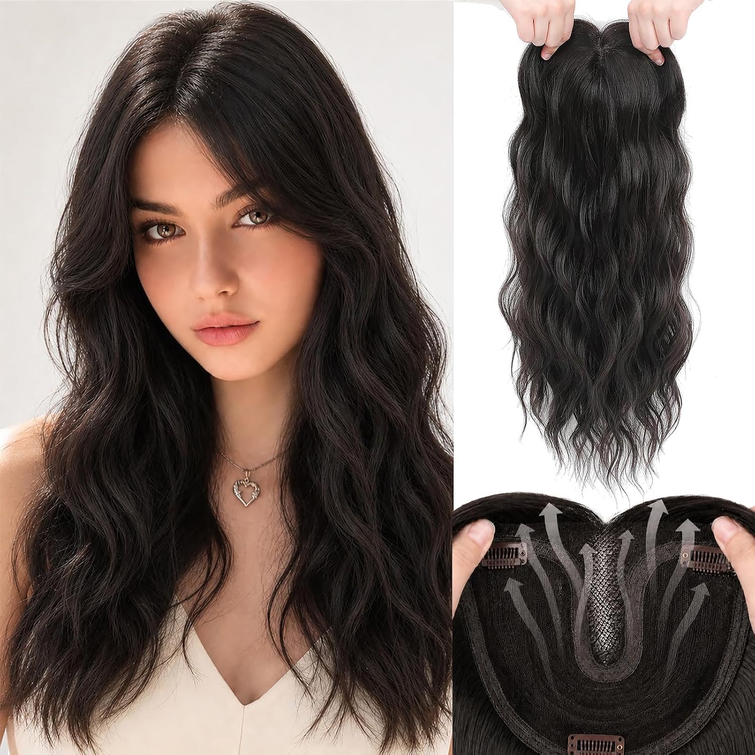 Hair Toppers for Women Human Hair Blend for Thinning Hair Topper HairPieces