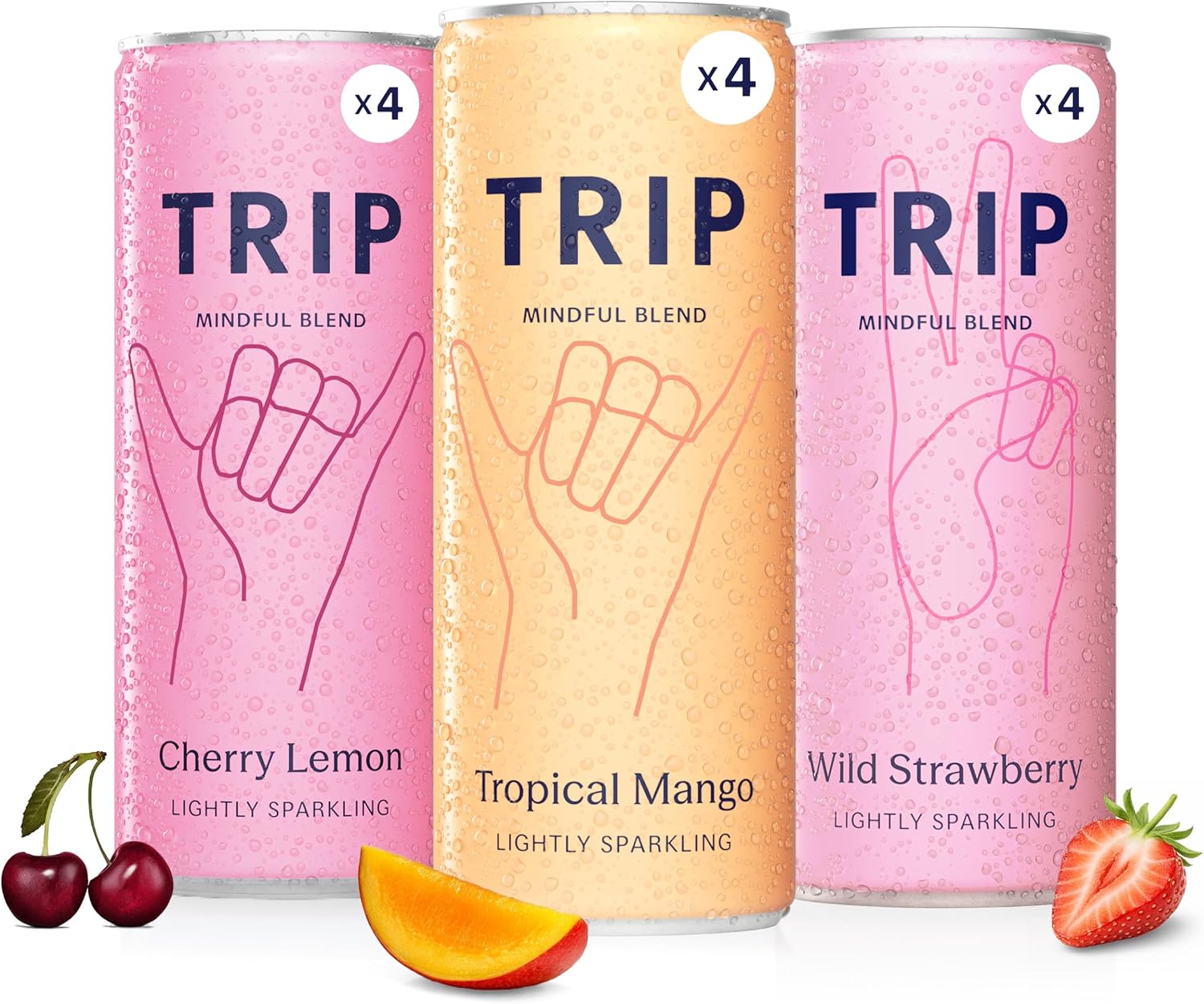 TRIP Calm Magnesium Drink, Non-Alcoholic Mocktail, Tropical Mixed, 12pack