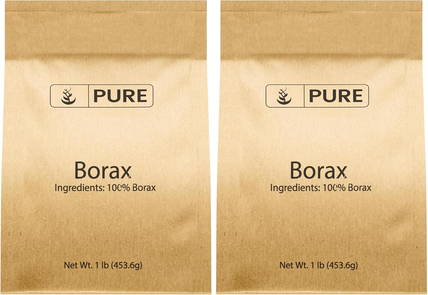 PURE ORIGINAL INGREDIENTS Borax (1 lb), Multipurpose Cleaning Natural Agent, Ideal Slime Ingredient (Pack of 2)