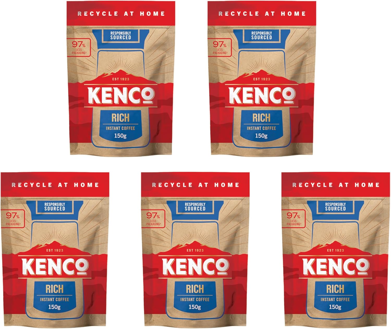 Kenco Rich Instant Coffee Refill 150 g x 5 (750 g Total)