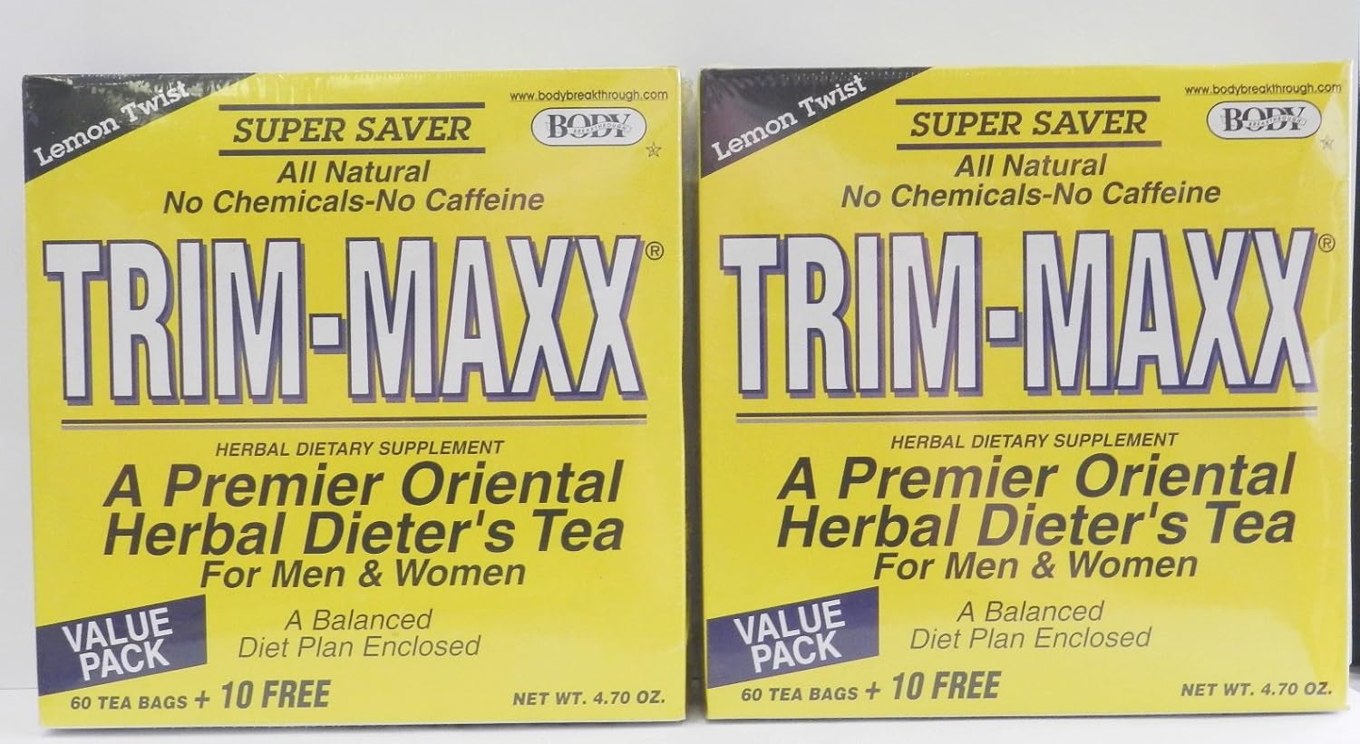 Body Breakthrough Trim-Maxx Tea Lemon 60 bag ( Multi-Pack)