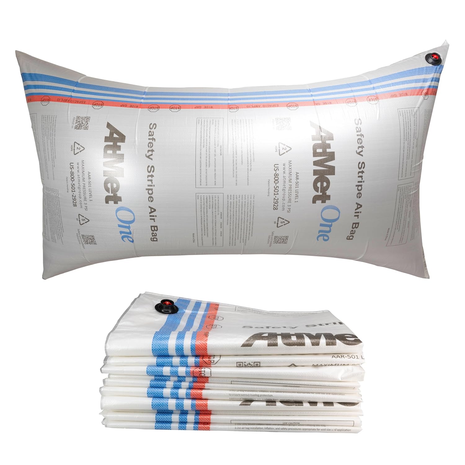 Dunnage Airbags 48" x 84", Pack of 10 - Inflatable & Reusable Woven Polypropylene Dunnage Bags - Prevent Cargo Movement & Damage, Shipment Stabilizer for Pallets, Crates&Barrels by IDL Packaging