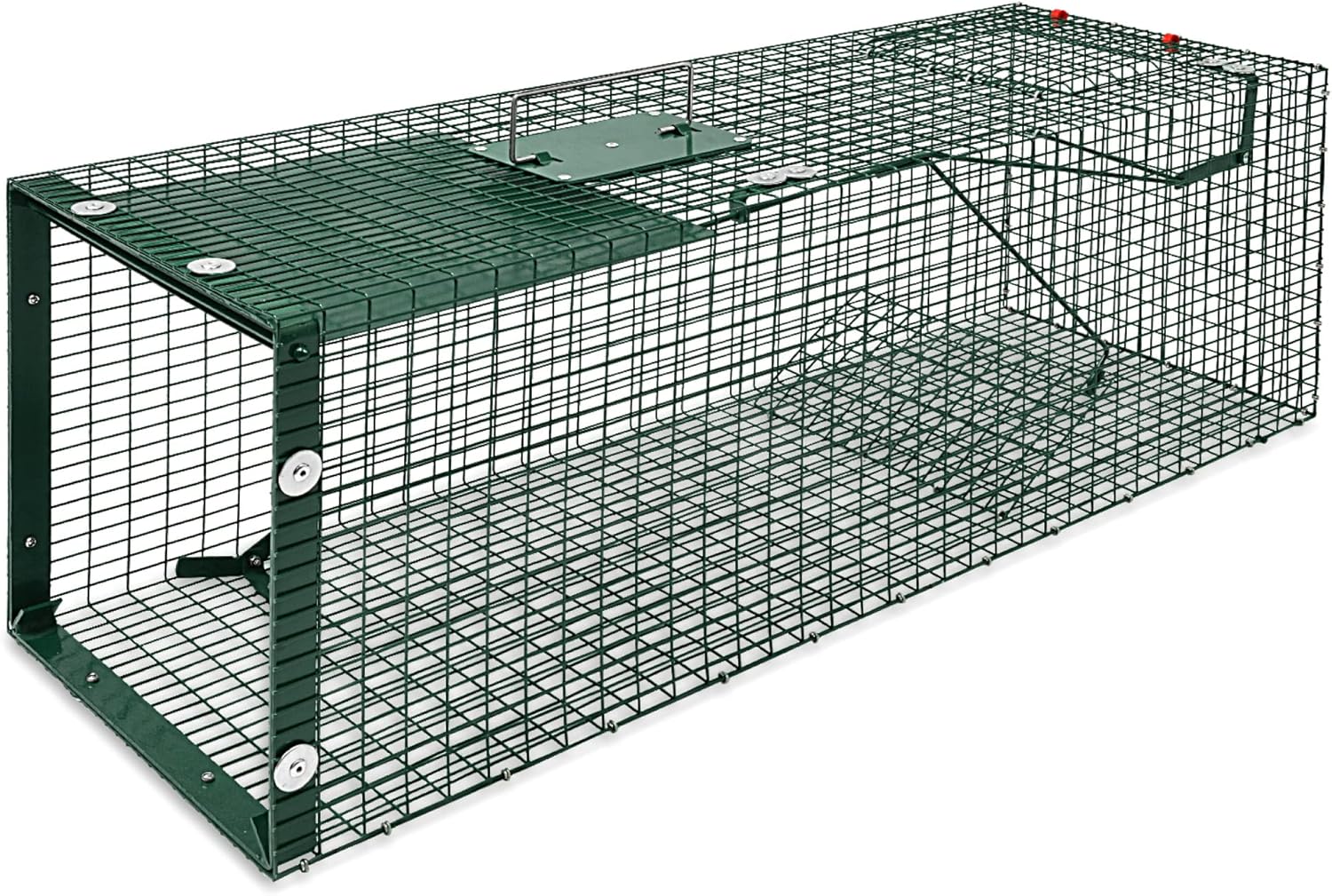 Moorland Stable Wire Cage Animal Trap 5002 Humane Live Trapping of Feral Cat Marten Mink Fox, 90 x 30 x 30 cm