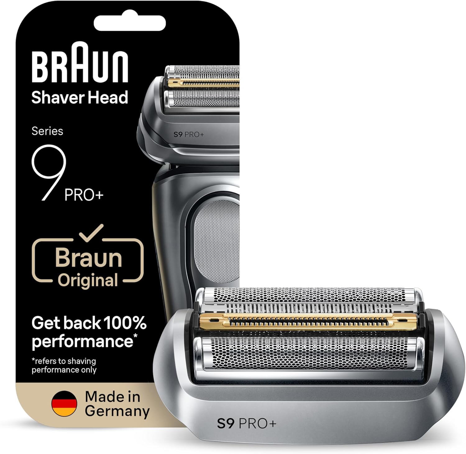 Braun Series 9 PRO+ Electric Shaver ORIGINAL Replacement Head, Get Back 100% Shaving Performance, Compatible With Series 9 Shavers, Made in Germany , 96M