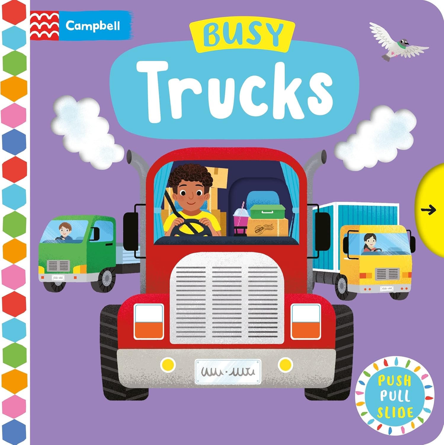 Busy Trucks: A Push, Pull, Slide Book (Campbell Busy Books, 54)