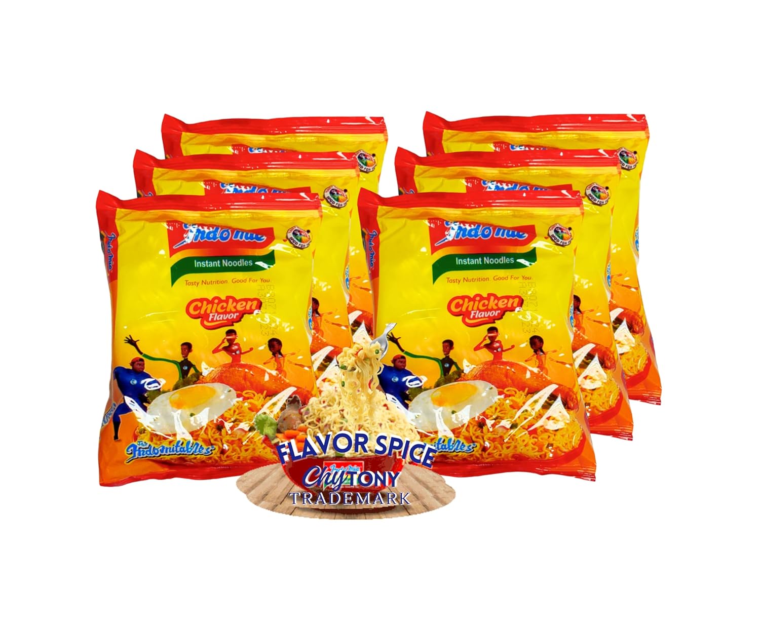 Nigeria Indomiiee Chicken Noodles Flavor 70g (6 Packs)
