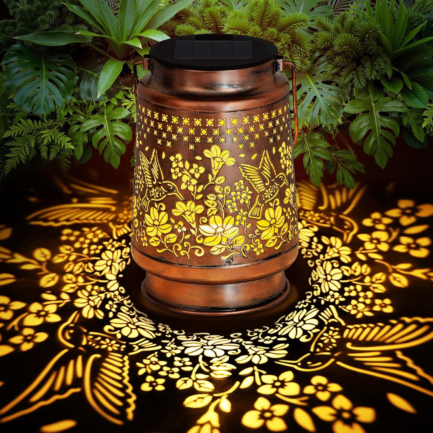 Solar Lantern Outdoor Lamp Waterproof Decorations Garden Decor, Christmas Birthday Gifts for Women, Mom, Grandma Decorative Garden, Yard, Patio, Lawn, Balcony Porch - Hummingbird