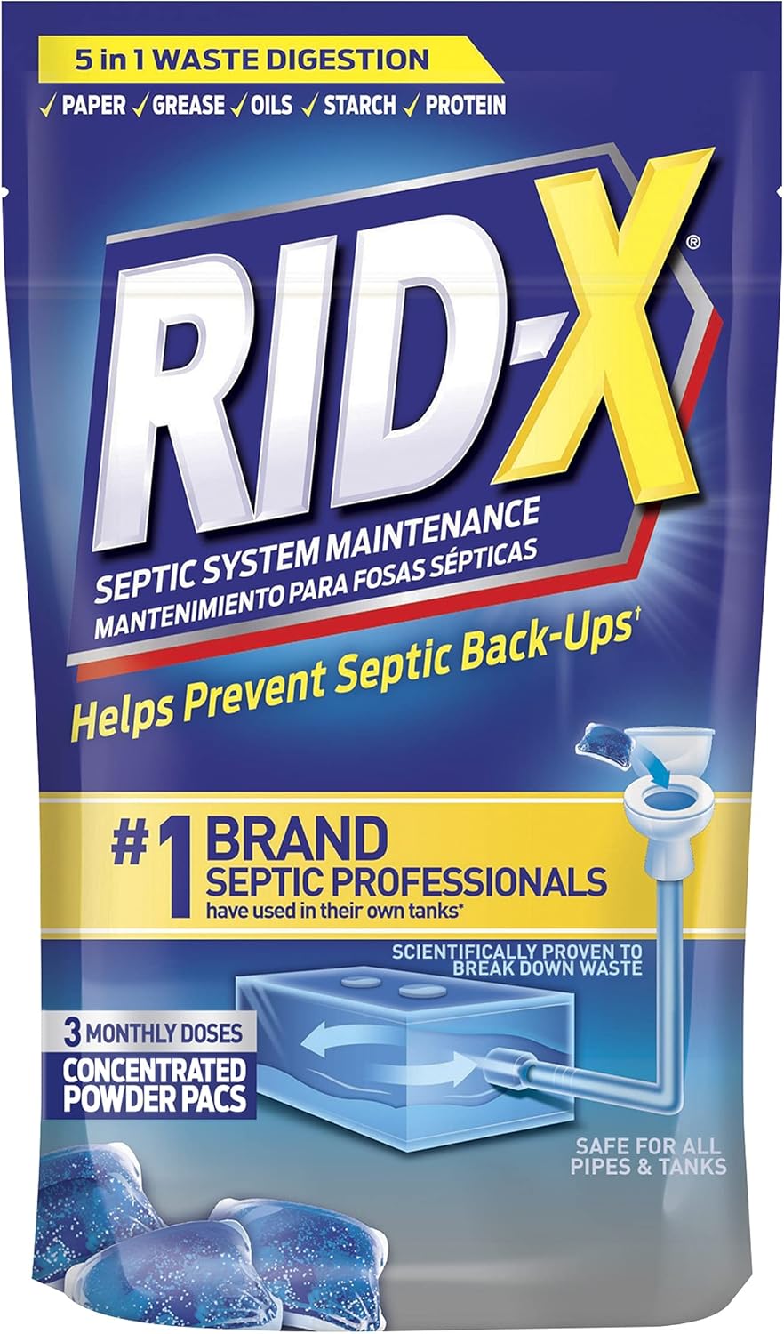 Rid-X Septic Tank System Treatment, Septic Tank Treatment, 3.2 Ounce
