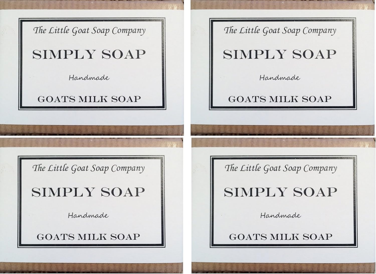 4 x Simply Goats Milk Soap. Unscented 100g. Sensitive Skin. Eczema, Psoriasis, Dermatitis. Dry Skin