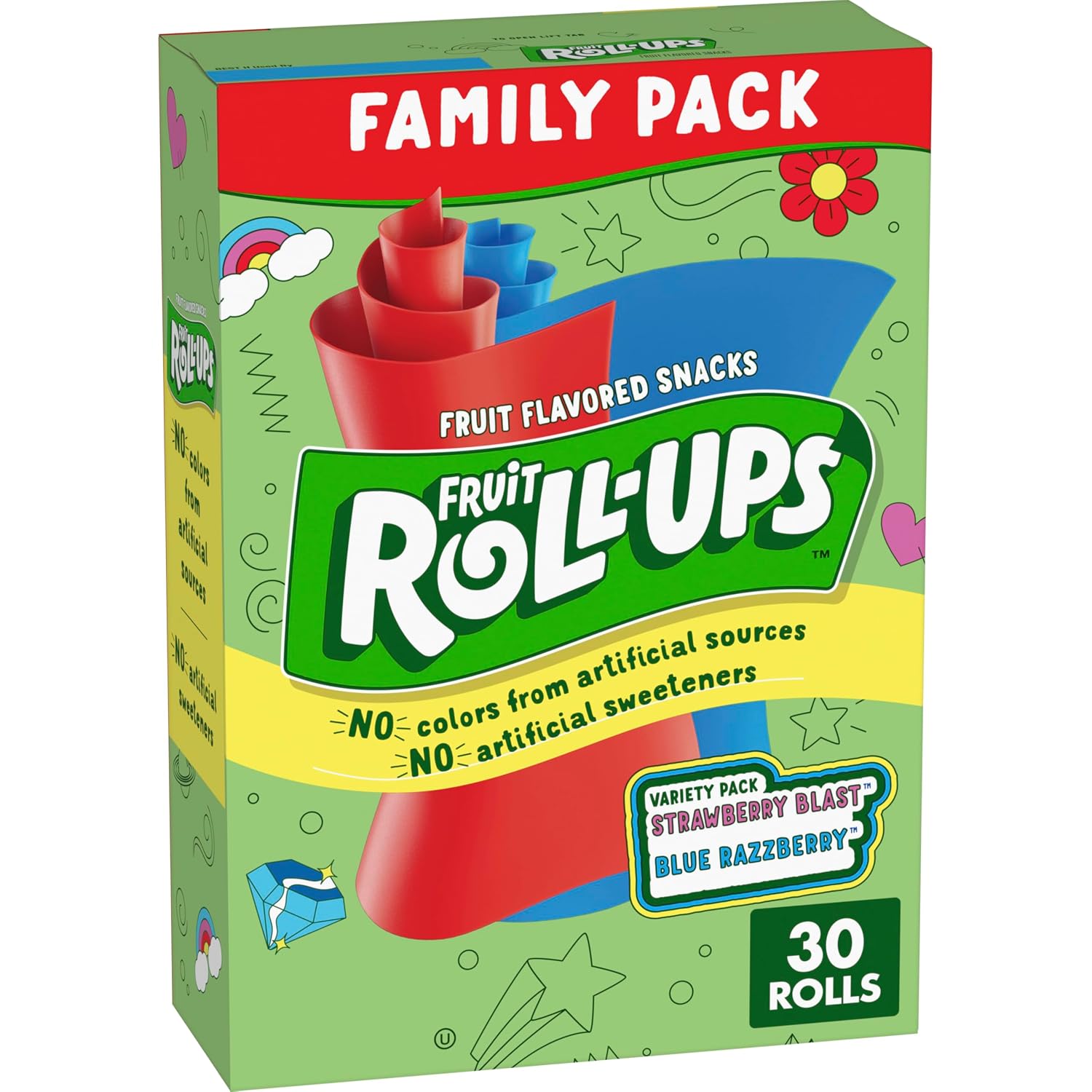 Fruit Roll-Ups Fruit Flavored Snacks, Gluten Free Variety Pack (30 Ct)
