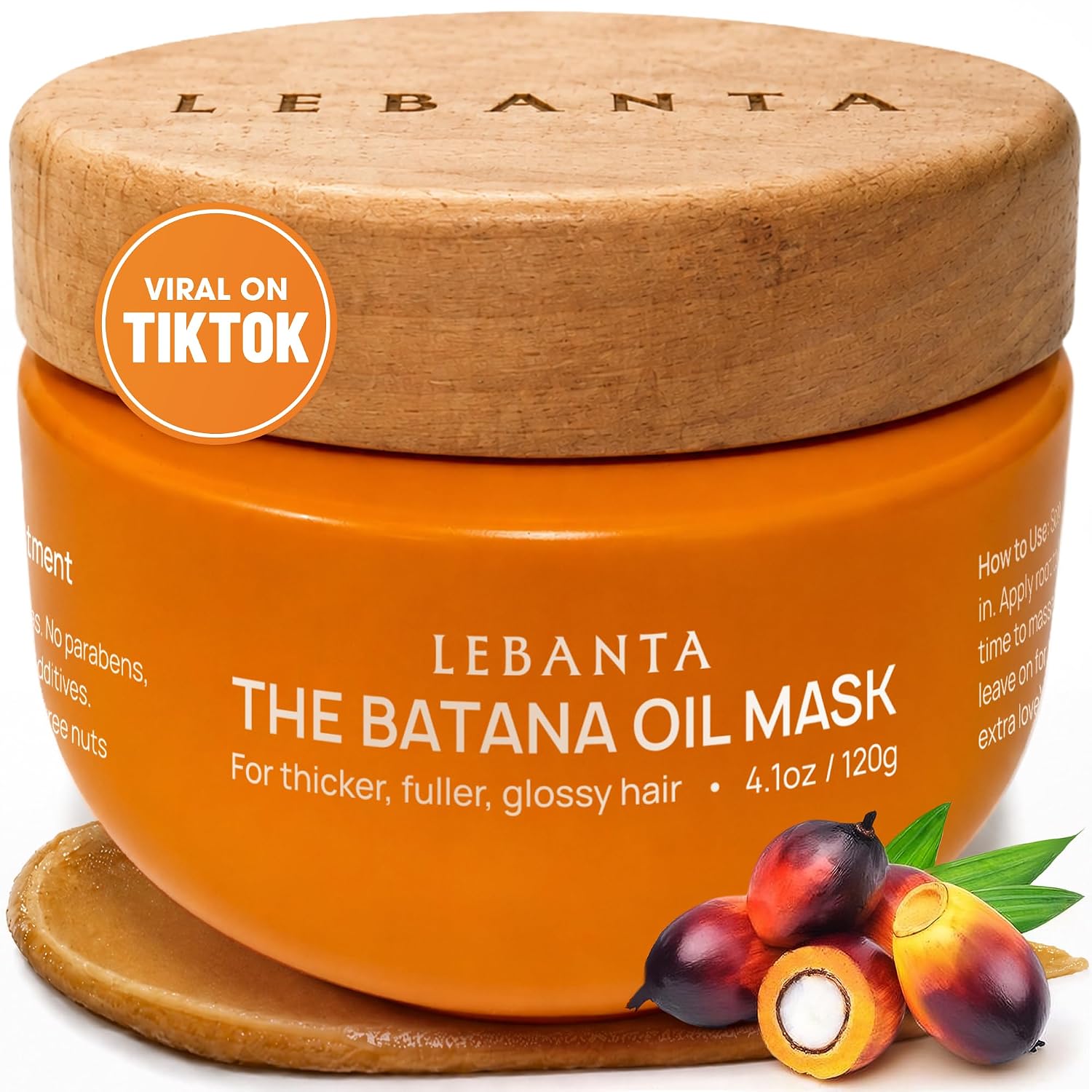 Lebanta Raw Batana Oil For Hair - 100% Pure Organic 4.1oz Scalp & Hair Mask