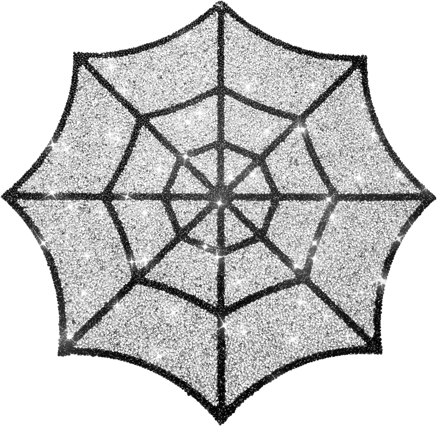 Halloween Spiderweb Placemat, Halloween Table Mats Halloween Fall Sparkle Spider Web Decoration Placemat for Centerpiece Kitchen Table Party Tableware Decor