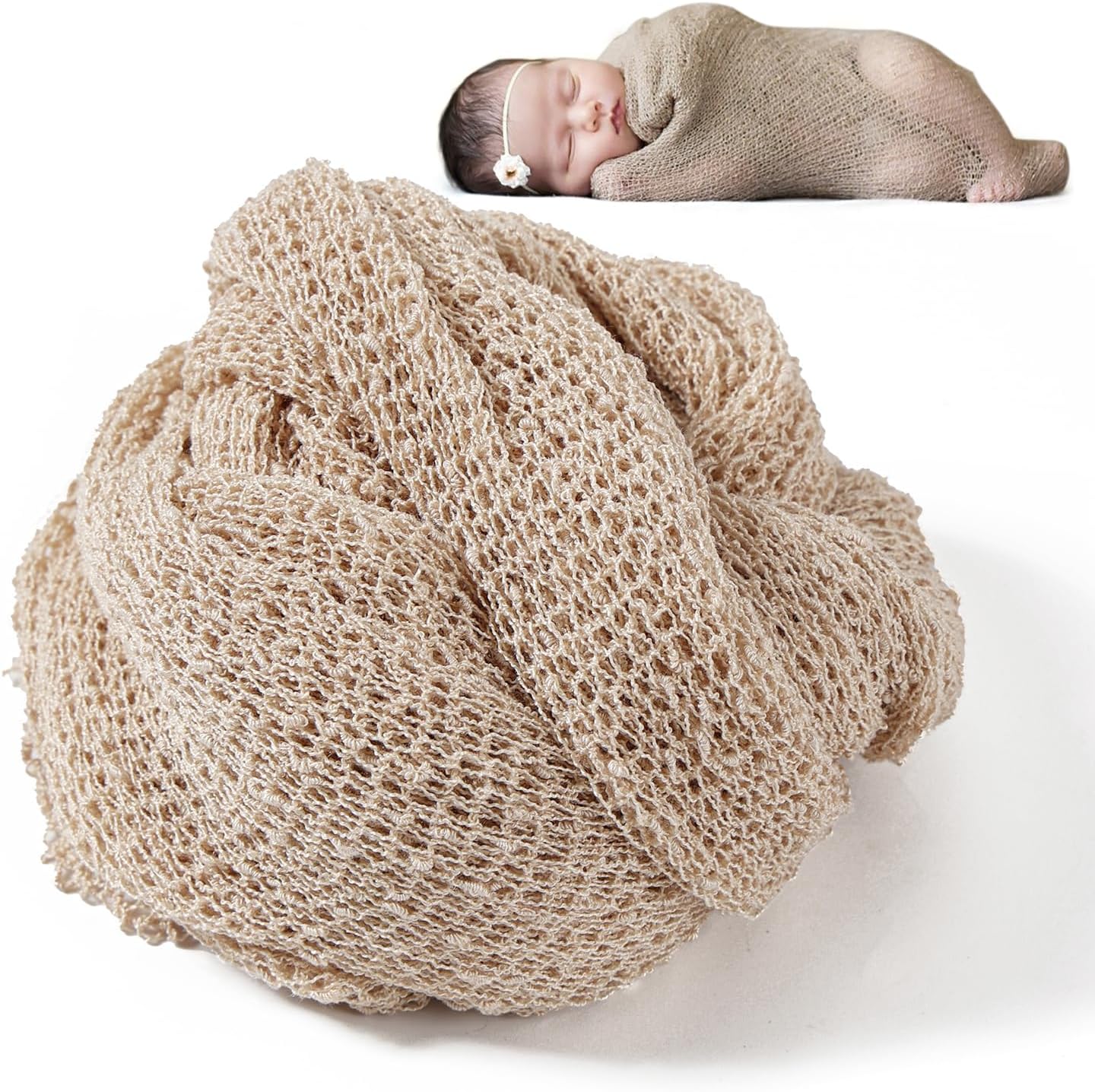 Newborn Photography Props Stretch Newborn Photography Wrap Blanket for Baby Boys Girls Posing Photo Shoot Props