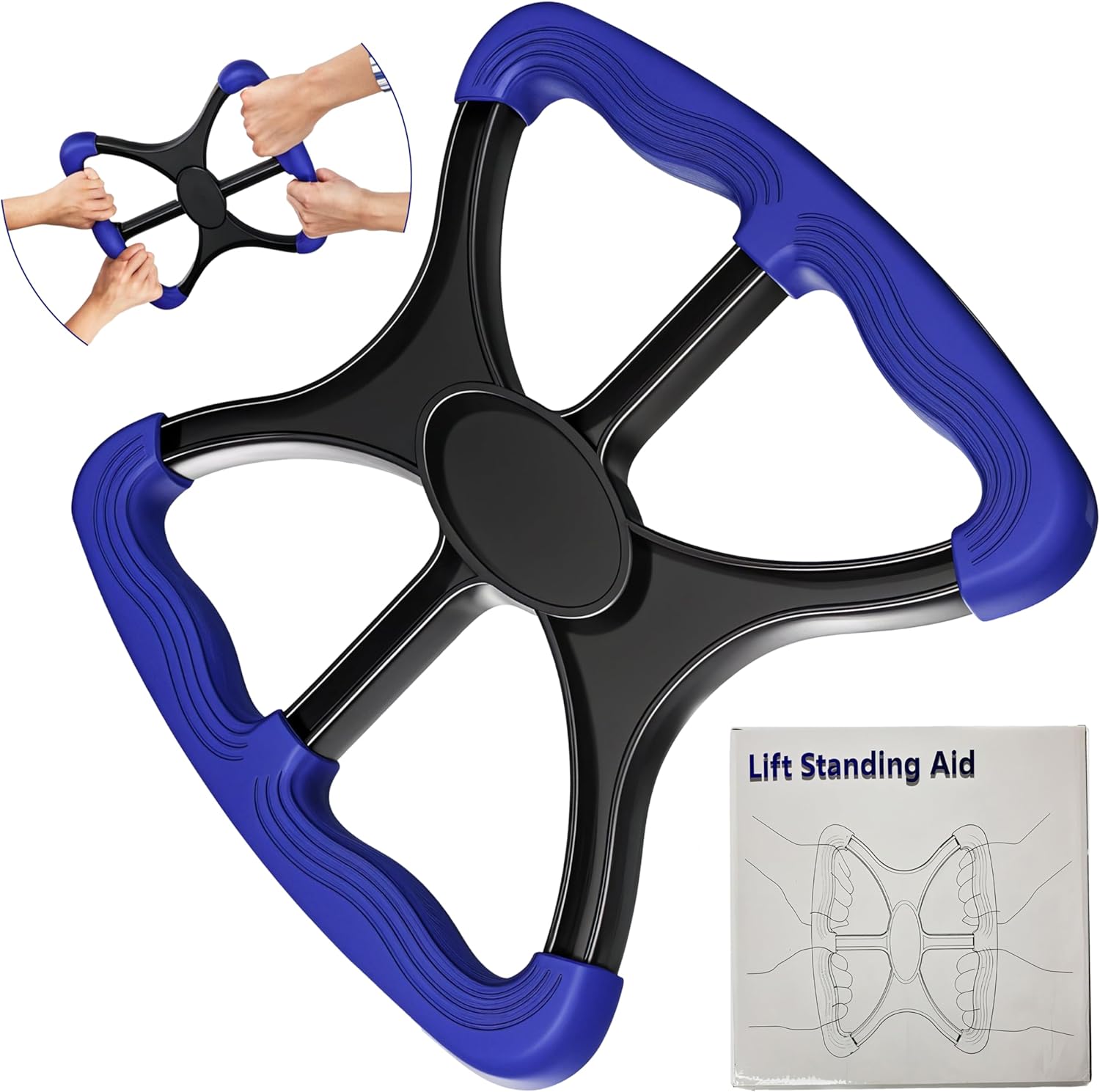 Lift Assist Standing Aid – Portable Handicap Bar with Non-Slip Handles for Seniors, Elderly, Bariatric & Disabled Patients – Mobility Support for Getting Up Safely