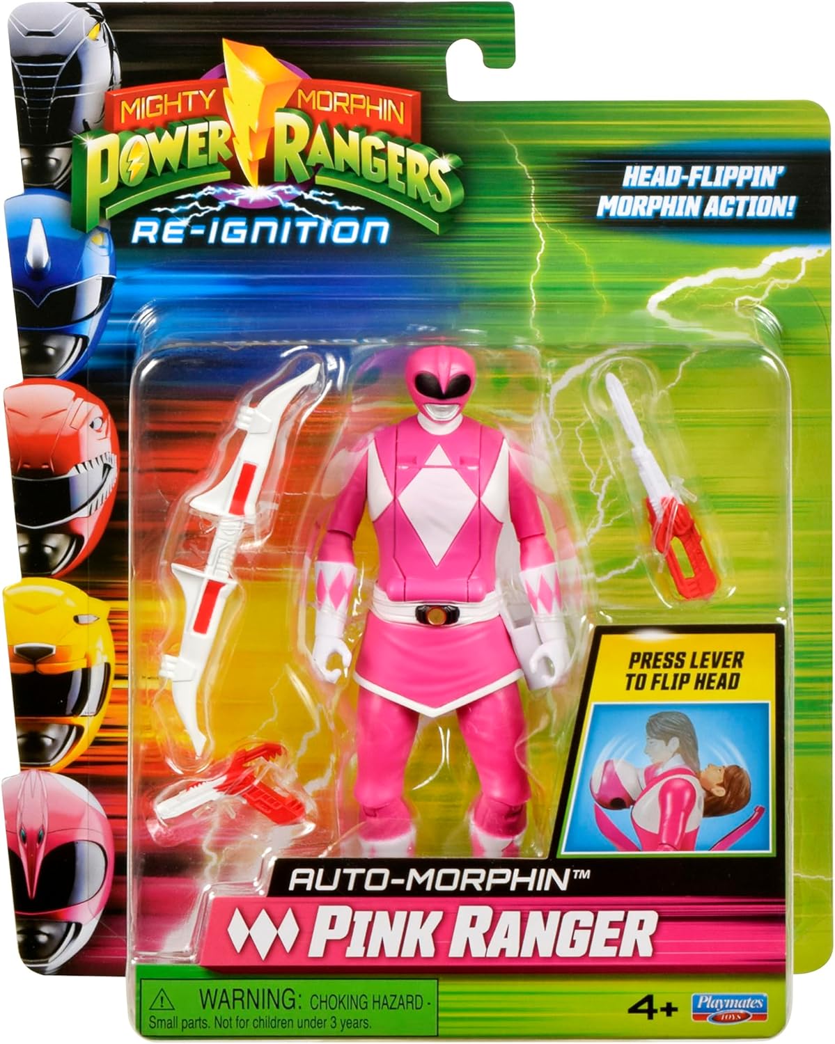 Power Rangers Mighty Morphin Auto-Morphin Pink Ranger Action Figure