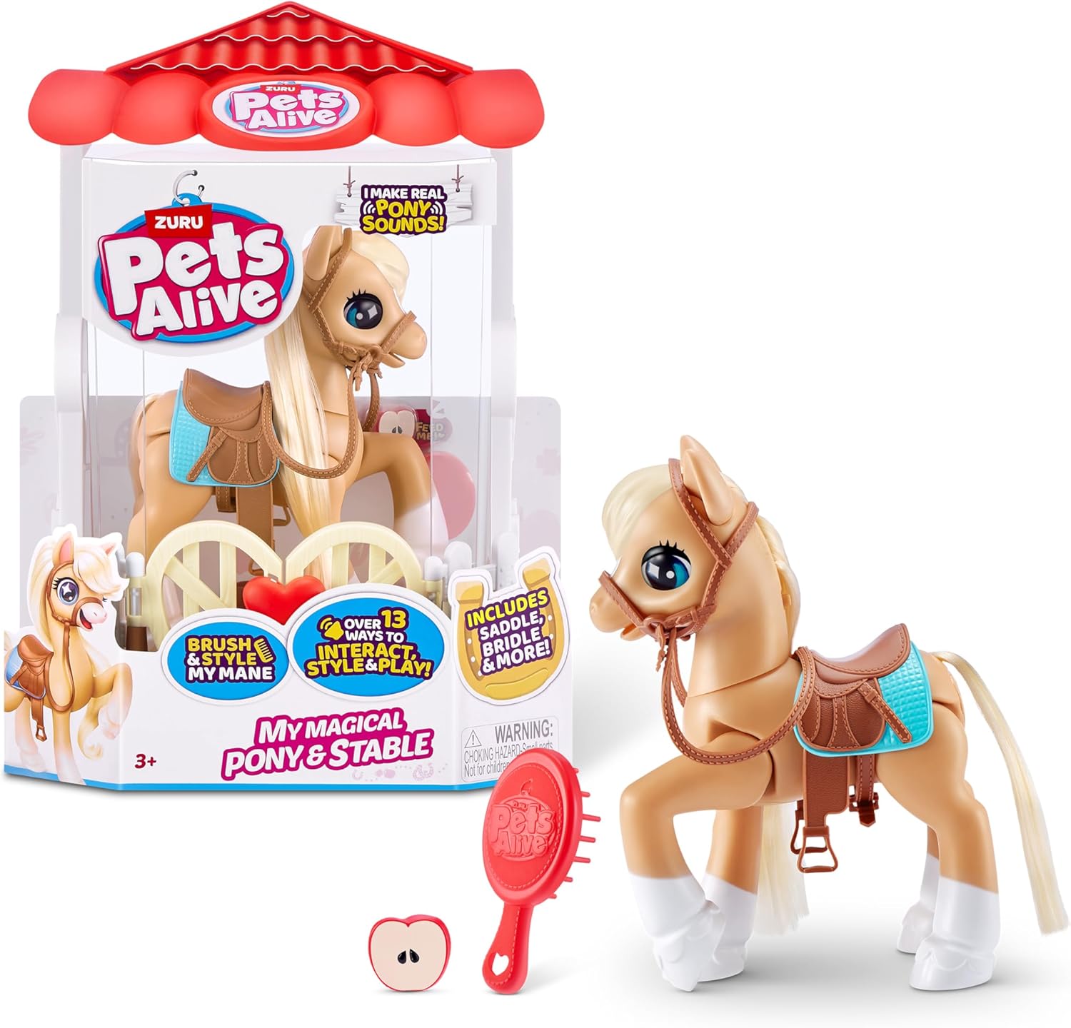 Pets Alive Age 3+ My Magical Pony and Stable Battery Powered Interactive Robotic Toy Playset By ZURU